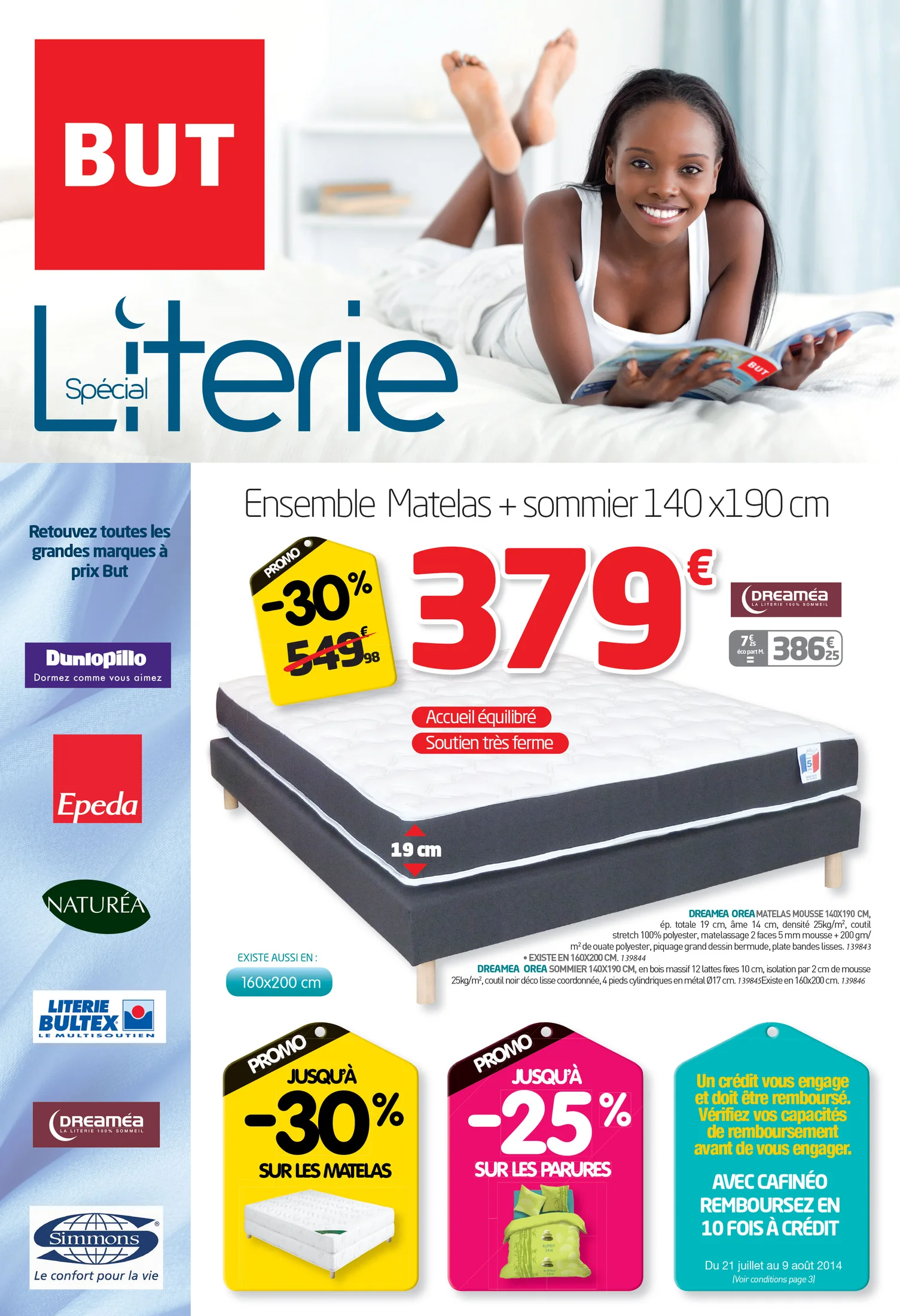Visuel publicitaire BUT — literie.
