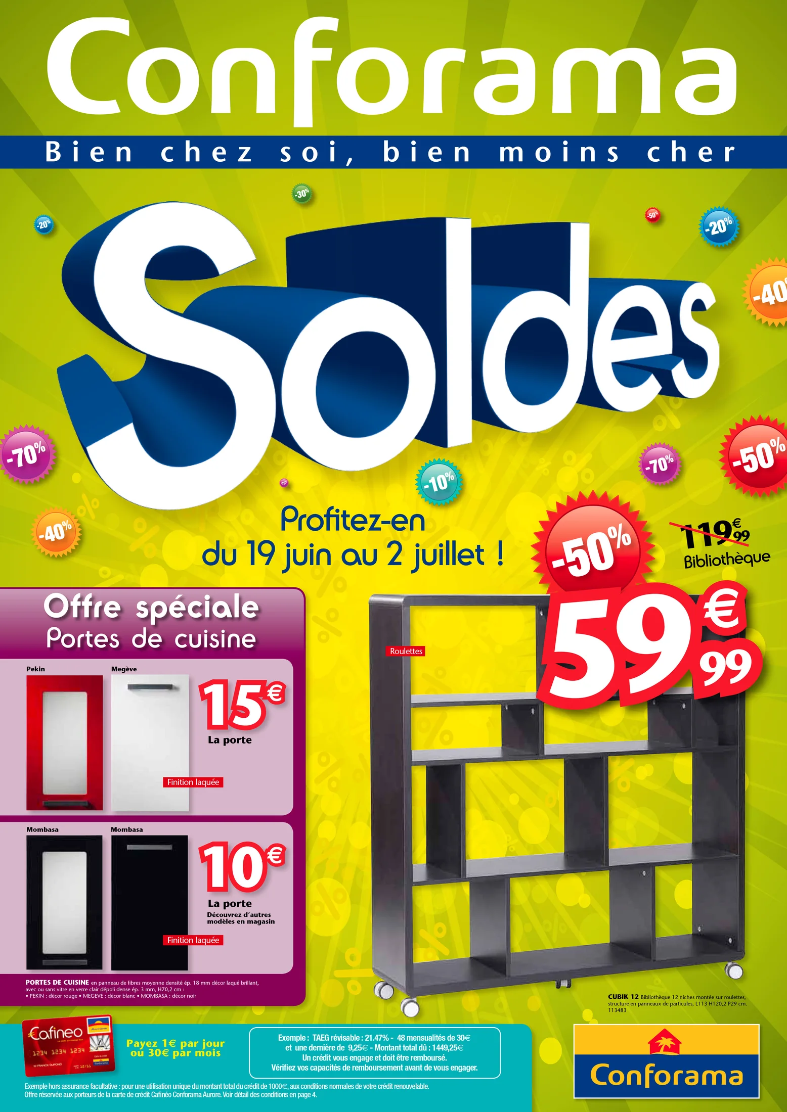 Visuel publicitaire Conforama — soldes.