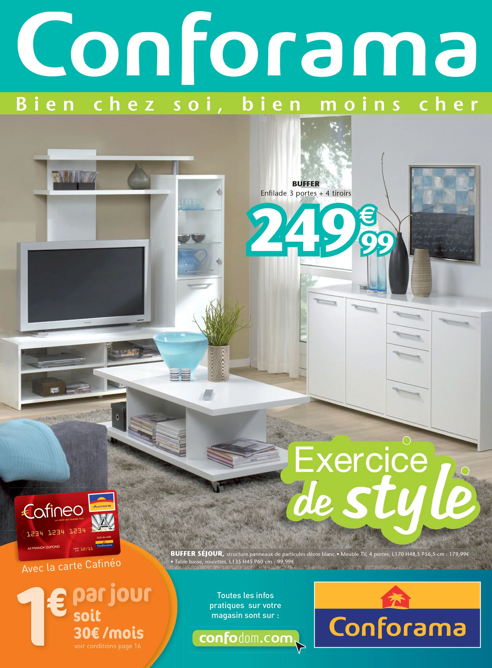 Visuel publicitaire Conforama — dépliant.
