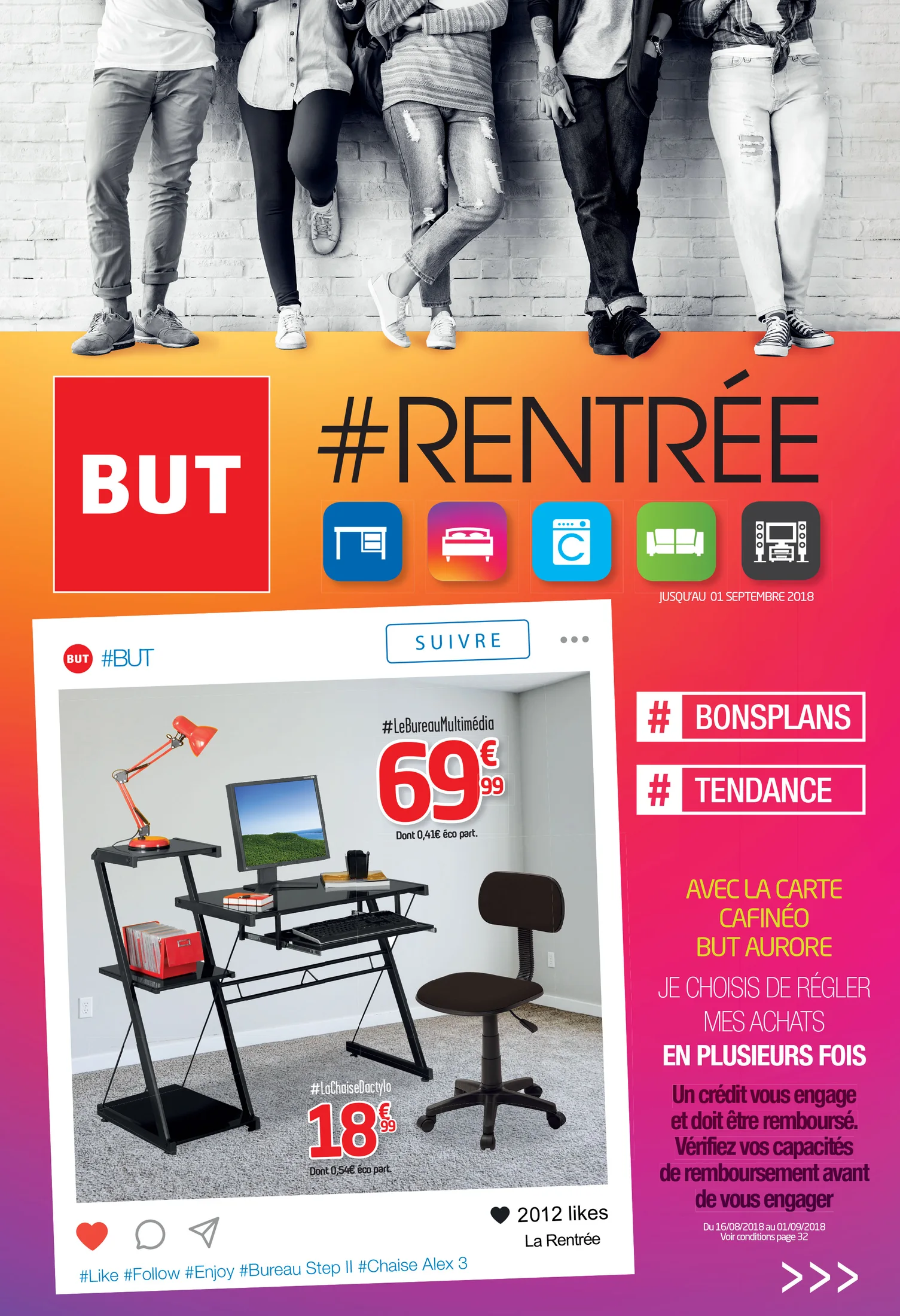 Visuel publicitaire BUT — dépliant.