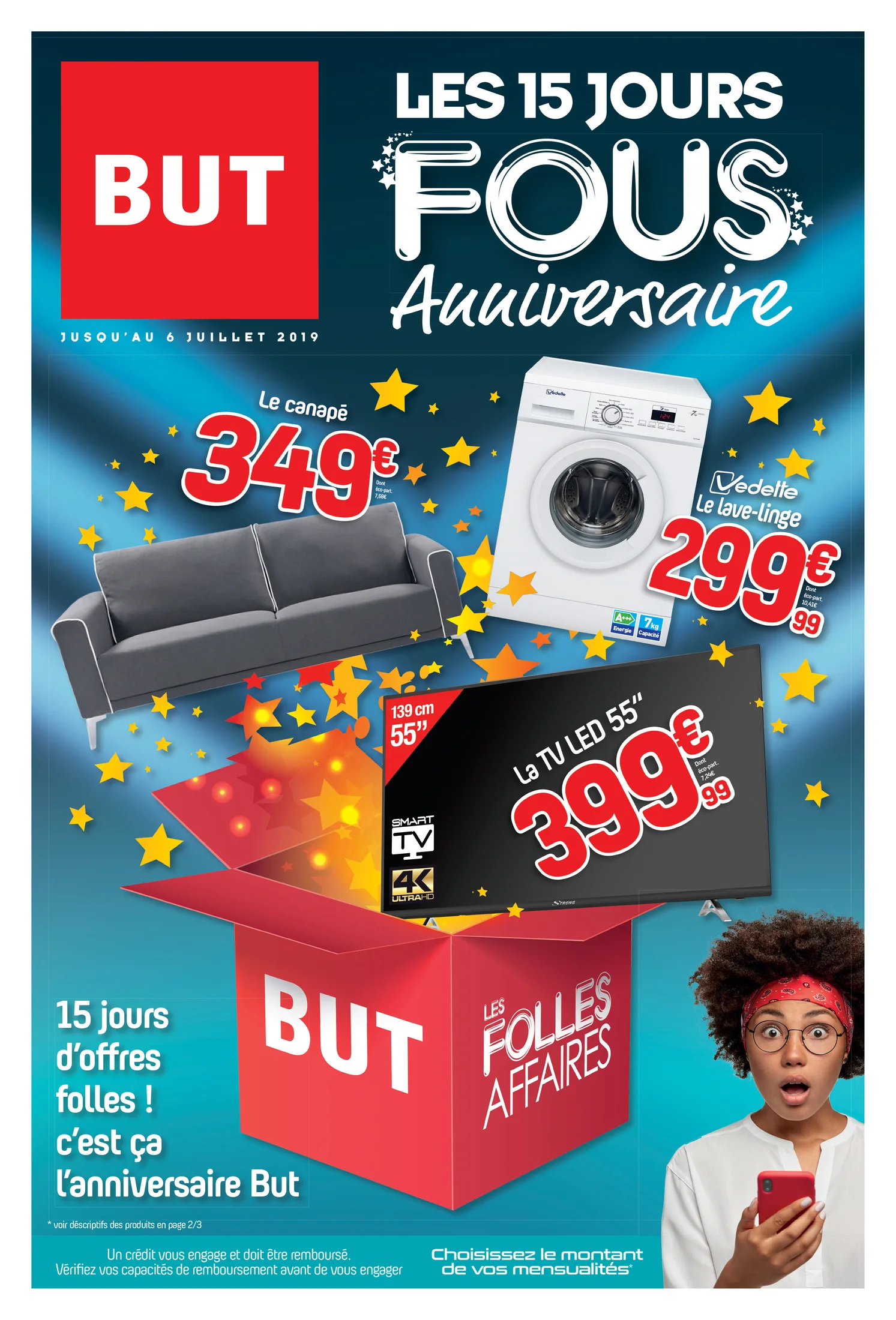 Visuel publicitaire BUT — anniversaire.