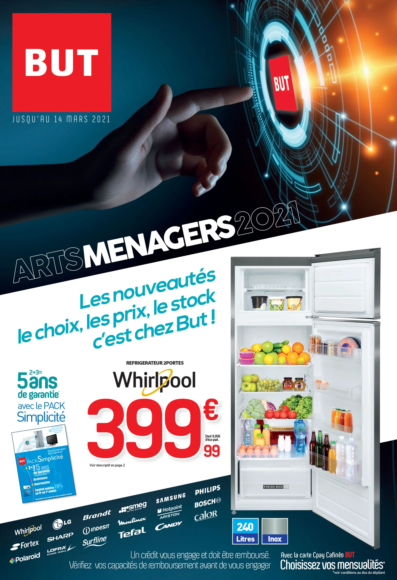 Visuel publicitaire BUT — arts ménagers.