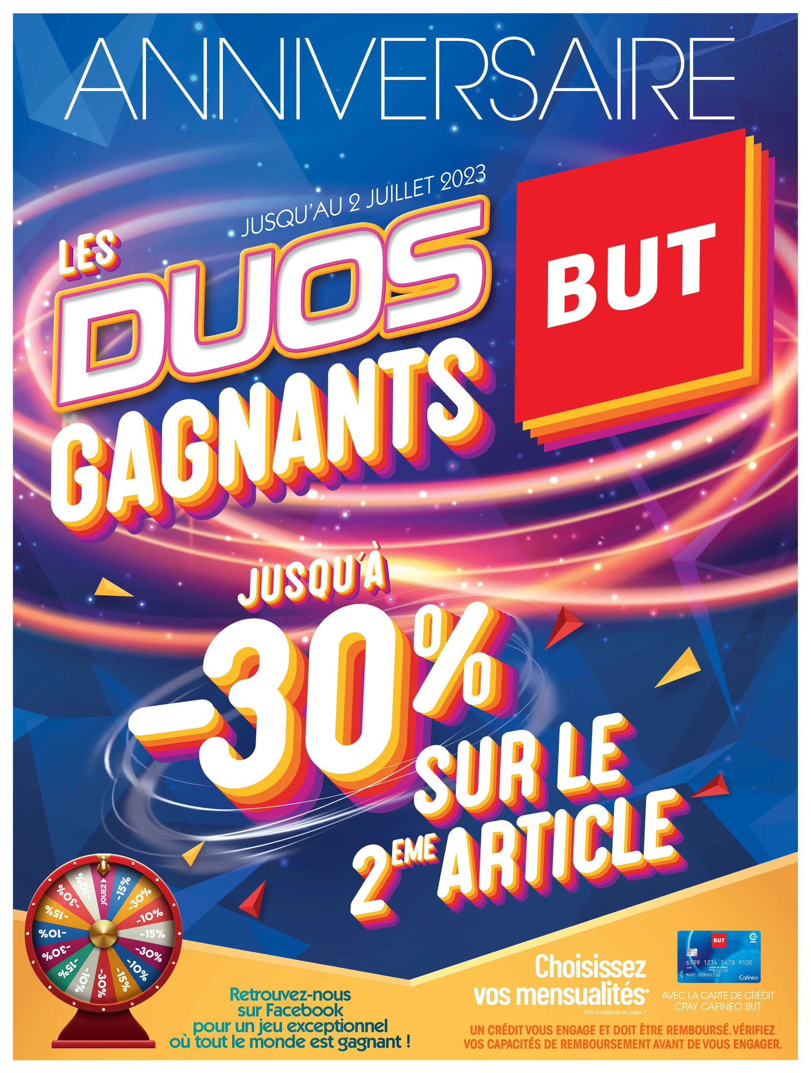 Visuel publicitaire BUT — anniversaire.