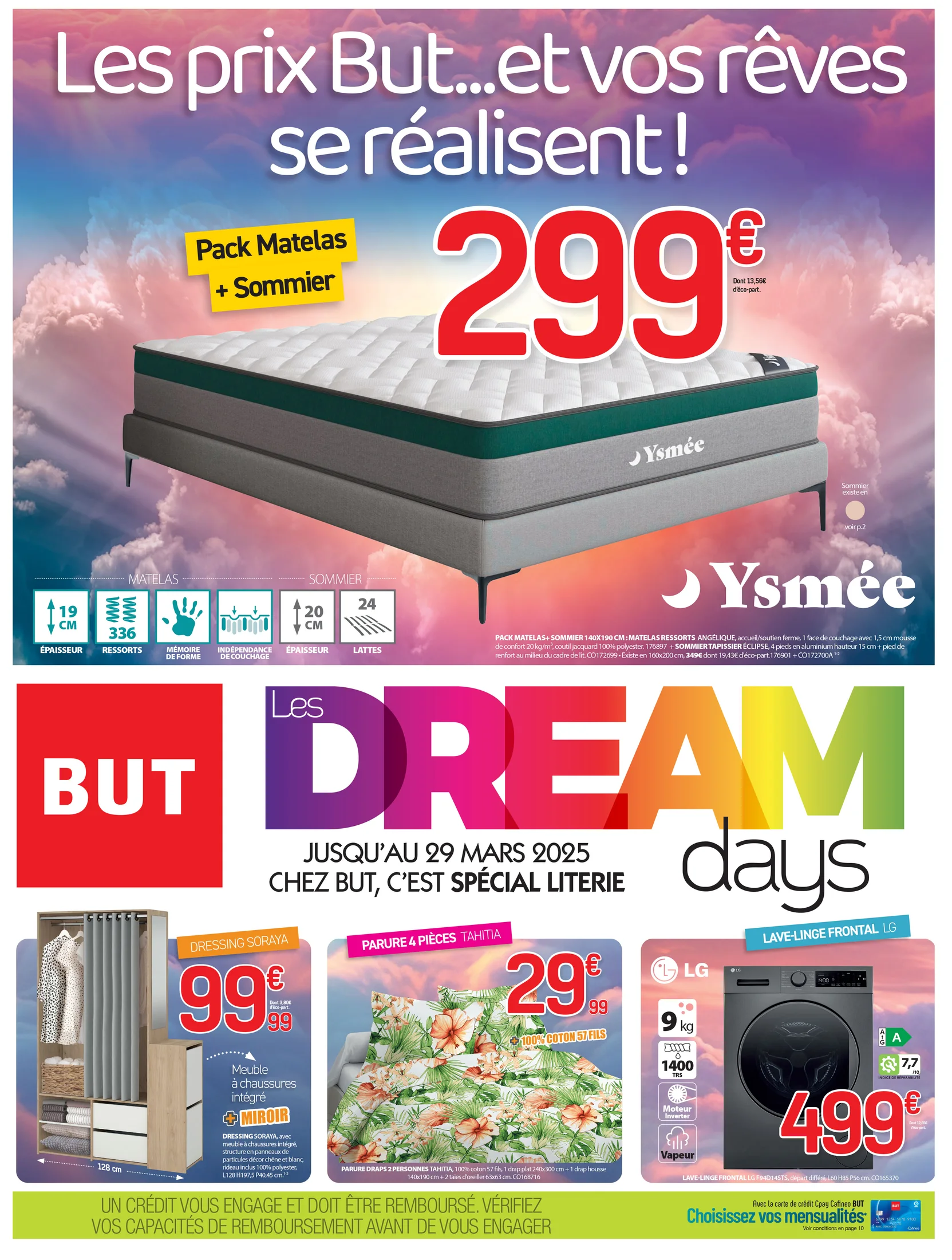 Visuel publicitaire BUT — literie.