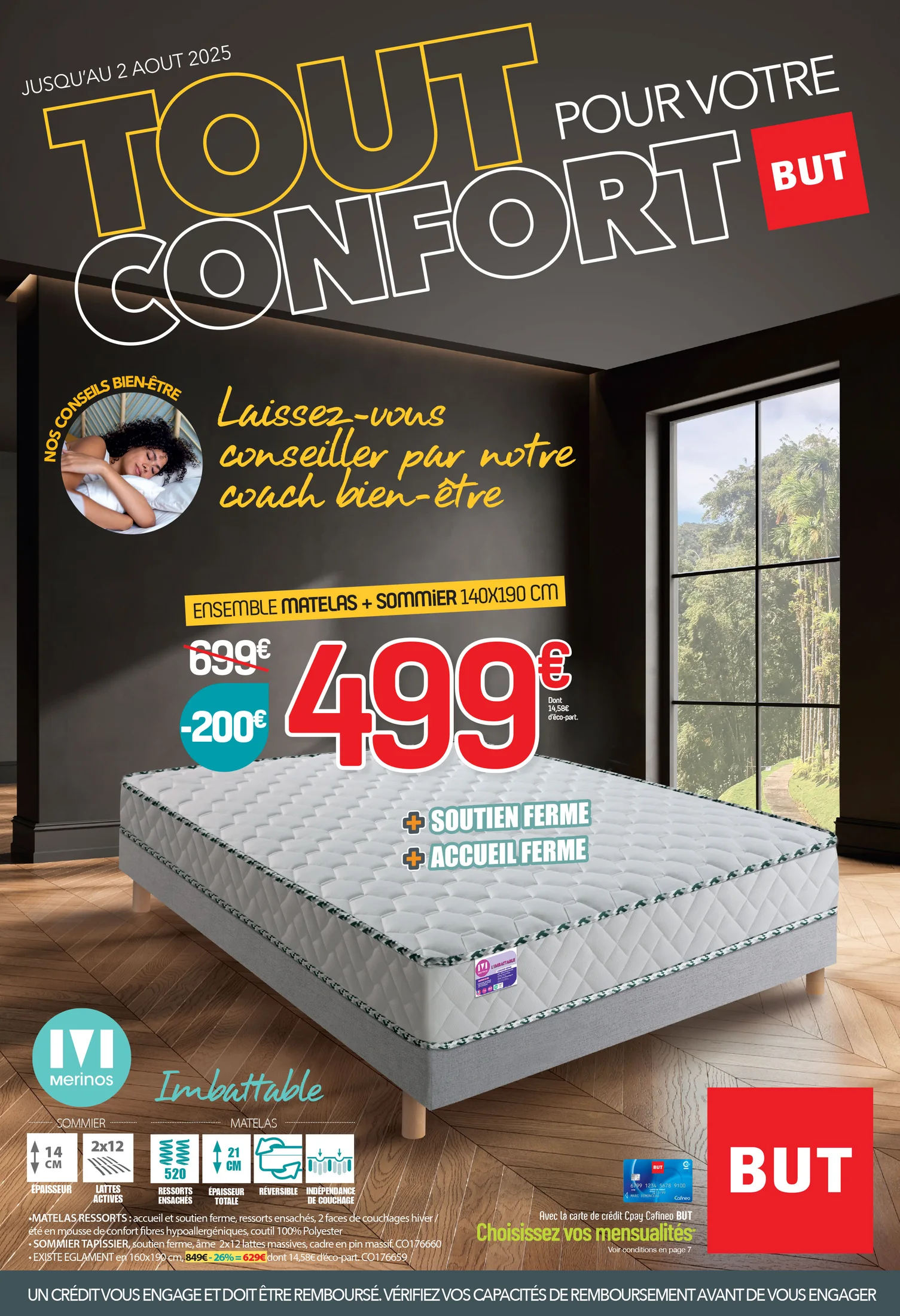 Visuel publicitaire BUT — literie.