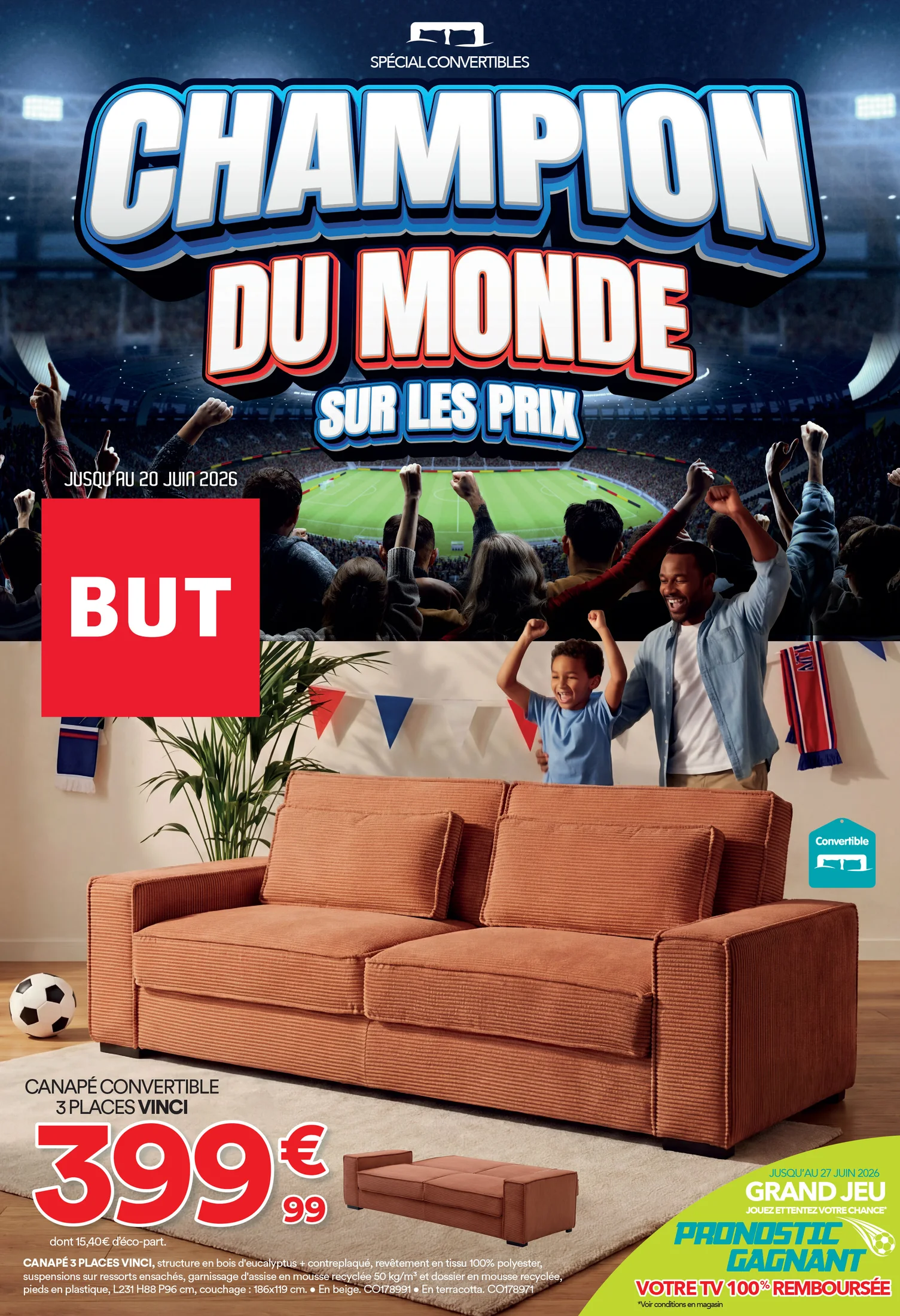 Visuel publicitaire BUT — convertibles.
