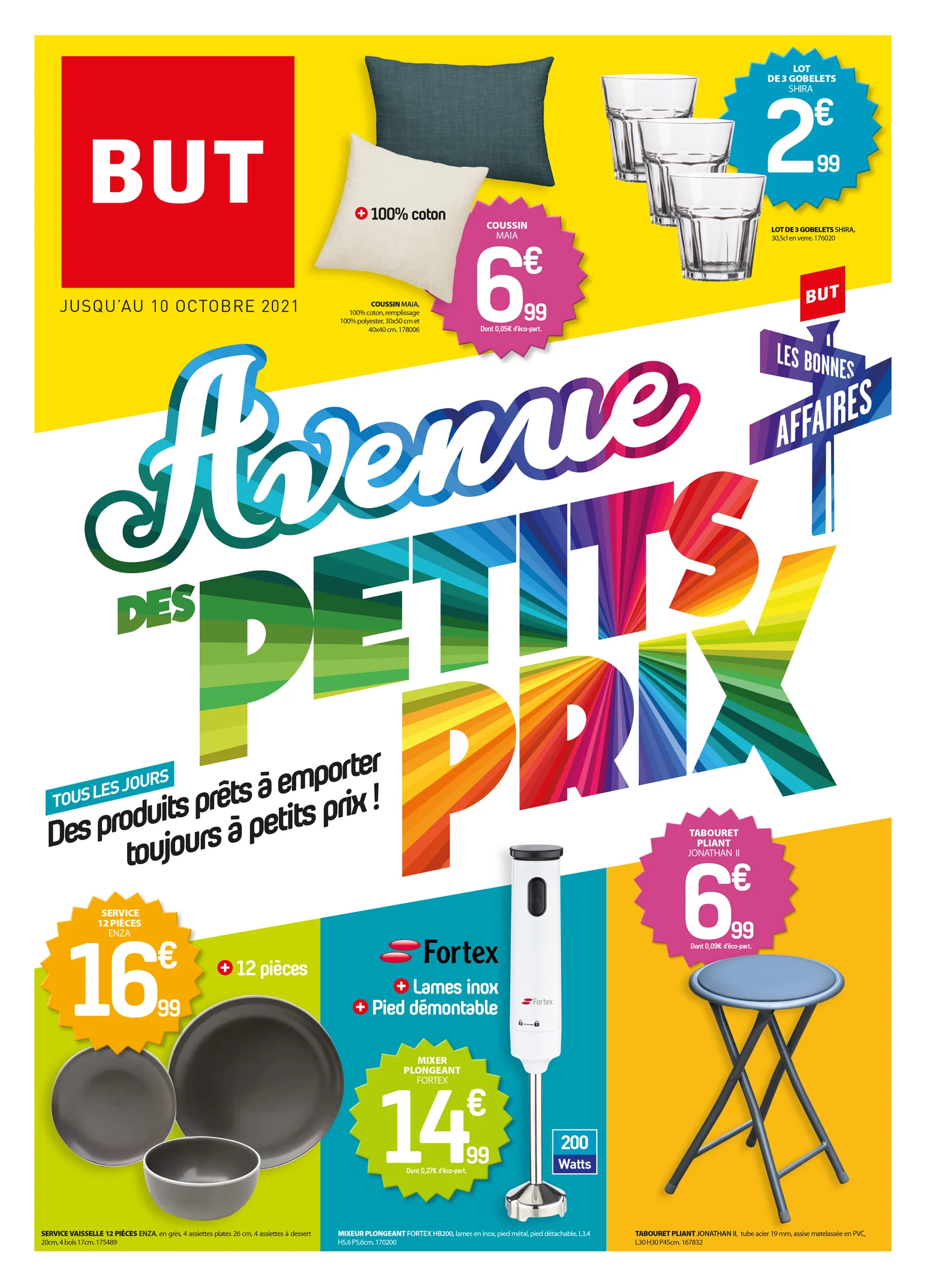 Visuel publicitaire BUT — avenue des petits prix.