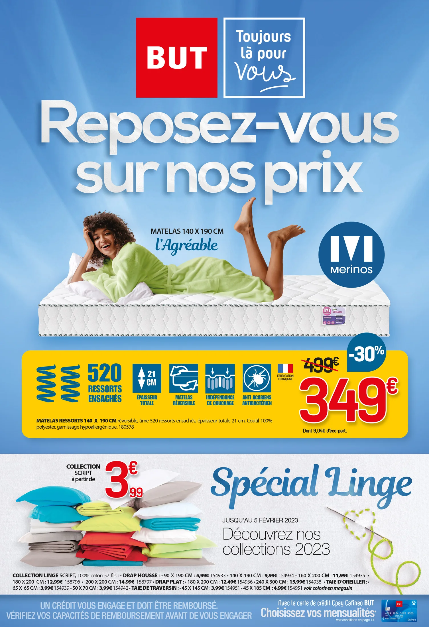 Visuel publicitaire BUT — linge.
