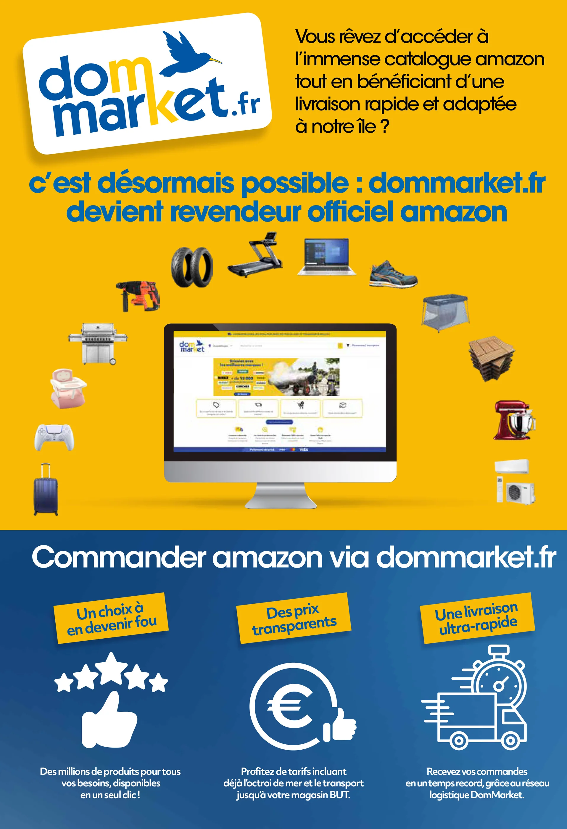 Dommarket · Dépliant et campagne