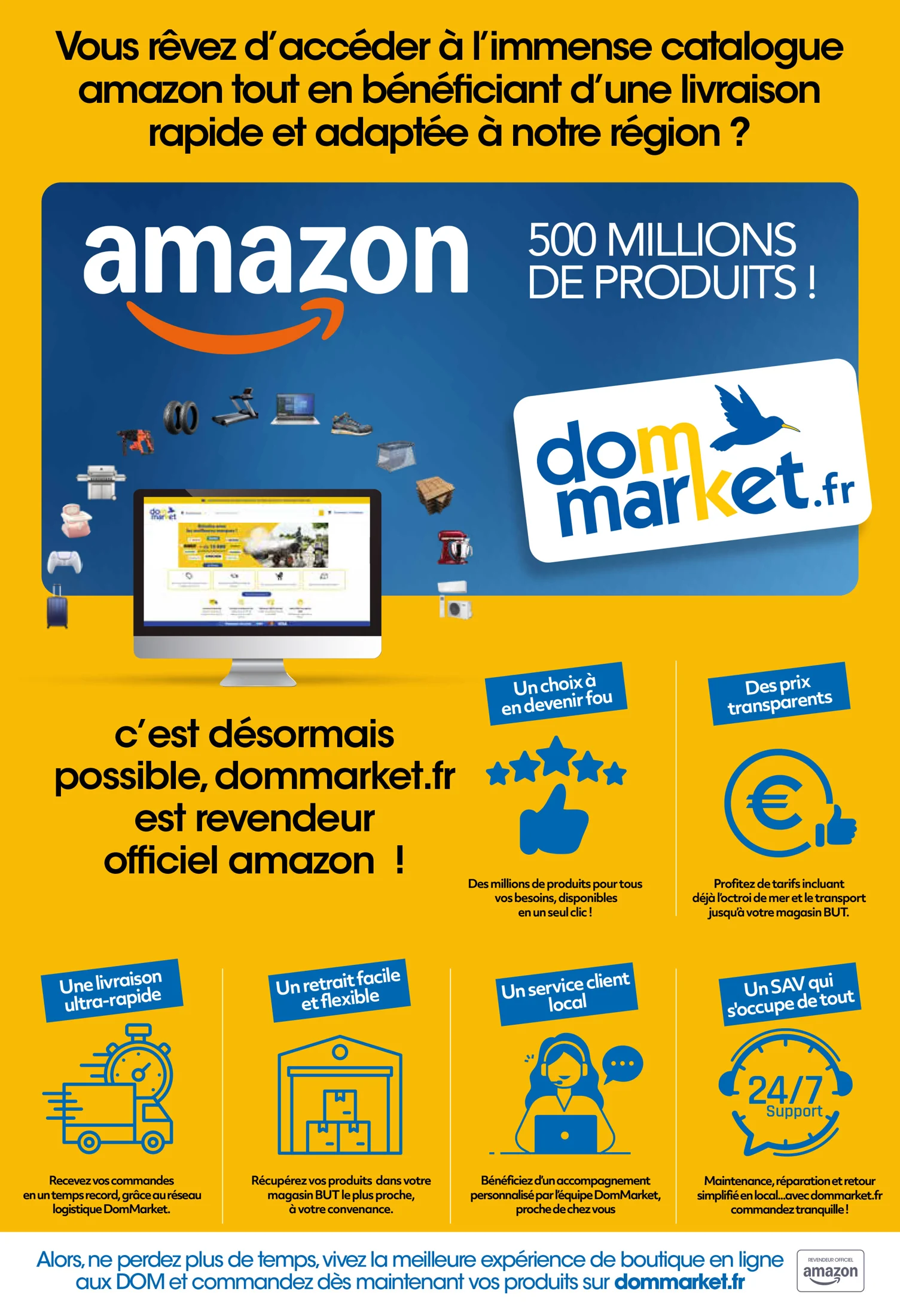 Dommarket · Dépliant et campagne